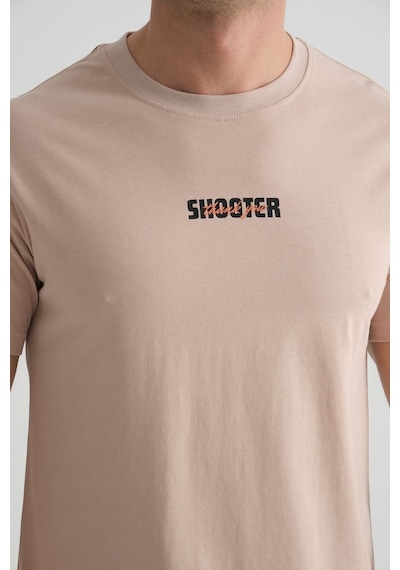 Shooter Sportwear Shooter Erkek T-shirt Minimal Baskılı Pamuklu Kumaş Standart Kalıp Taş Shooter Sportwear Shooter Erkek T-shirt Minimal Baskılı Pamuklu Kumaş Standart Kalıp Taş