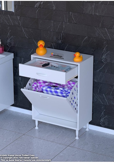 Eliusta Asil 65 Cm Kirli Çamaşır Sepetli Banyo Dolabı 1 Çekmeceli Mutfak Çok Amaçlı Dolap 65x88x32,5 Cm Beyaz Eliusta Asil 65 Cm Kirli Çamaşır Sepetli Banyo Dolabı 1 Çekmeceli Mutfak Çok Amaçlı Dolap 65x88x32,5 Cm Beyaz