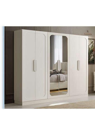 Malaga Mdf 6 Kapılı Dolap Aytaşı