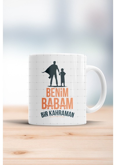 Benim Babam Bir Kahraman Kupa Bardak Beyaz