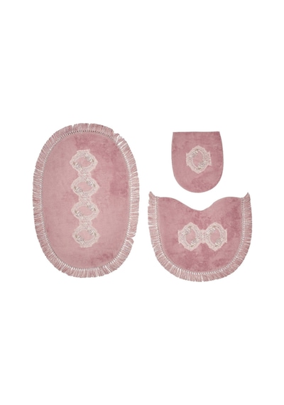 Queen Oval Nakişli 3 Lü Set pudra