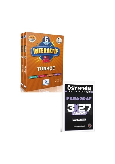Paraf 2027 6. Sınıf İnteraktif Türkçe Etkinlikli Çalışma Kitabı 2 Modül+ Evp Akademi Paragraf
