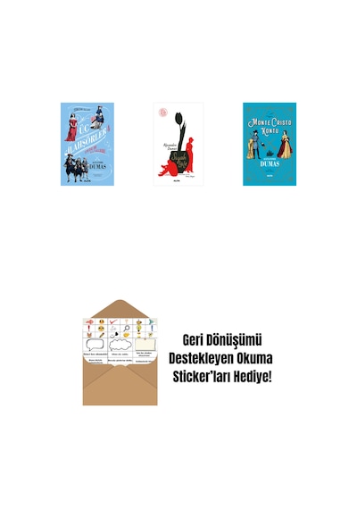 Üç Silahşörler 4 - Louise De La Valliere + Siyah Lale + Monte Cristo Kontu + Okuma Sticker'ları