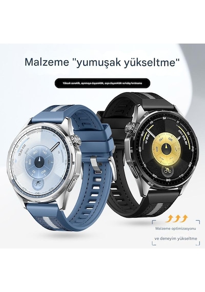 Huawei Watch 3 / 3 Pro Kordon Lansman Kumaş Dikişli Silikon 102 Diğer 75879769