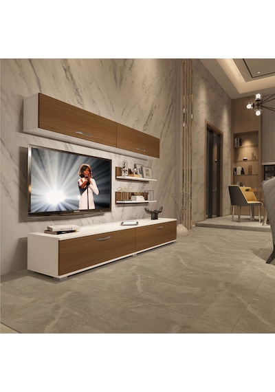 Decoraktiv Eko 5 Slm Std Tv Ünitesi Tv Sehpası Beyaz - Ceviz
