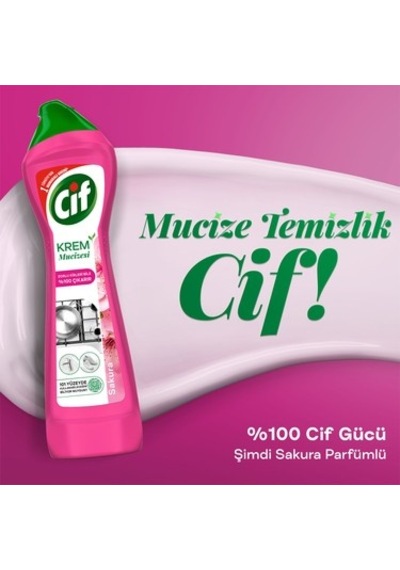 500 Ml Sakura Parfümlü Yüzey Temizleyici Kolay Kullanım 100'lü Set