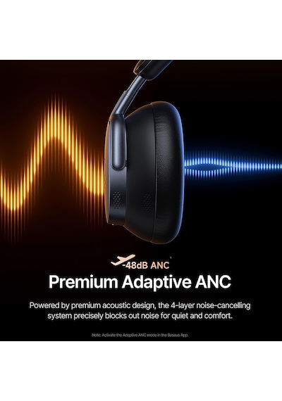 Inspire Sound By Bose Xh1 Anc 100 Saat Çalma Süresi 4 Mikrofon Bt6.0 Kablosuz Kulak Üstü Kulaklık, Siyah