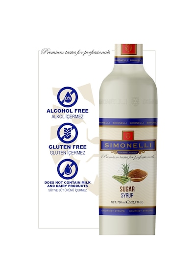 Simoenlli Kahve Şurubu Şeker Aromalı 700 ML + Pompa Simonelli