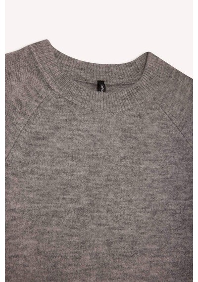 Defacto Regular Fit Bisiklet Yaka Basic Düz Soft Touch Yumuşak Triko Kazak D8678ax25wngr456 Gri-gr456