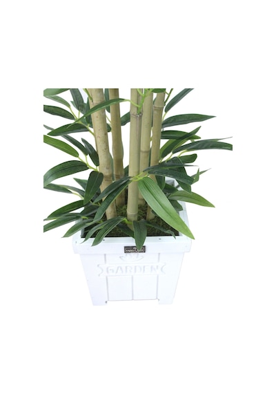 Yapay Bambu Ağacı Premium Kalite 170cm 6 Gövdeli Beyaz Saksılı
