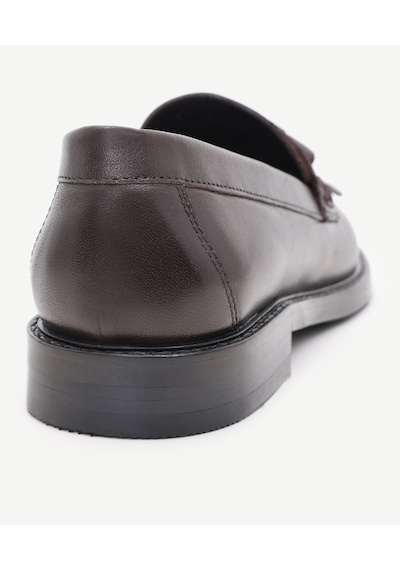 Yargıcı Kauçuk Tabanlı Deri Loafer 24kkay4302x 003 Kahverengi