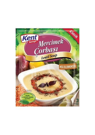Kent Boringer Mercimek Çorbası 76 Gr 48'li Paket