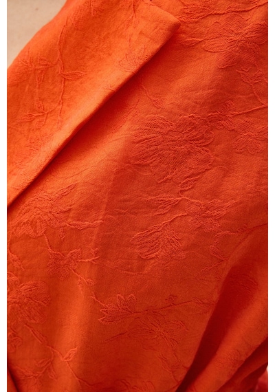 Sateen Freya Ceket - Oranj-137139 Oranj