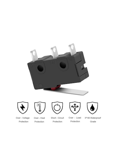 Koodmax 2 Adet Limit Anahtarı Basmalı Düğme Anahtarı Kw11-3z-2 Mikro Limit Sensörü 3pin 125-250v
