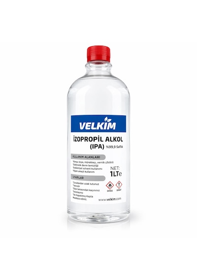 İzopropil %99.9 Saf Ipa 1 Lt - 3d Yazıcı, Devre, Cam, Lens, Oto Yüzey & Hassas Temizleyici, Yağ Çözücü Tekli