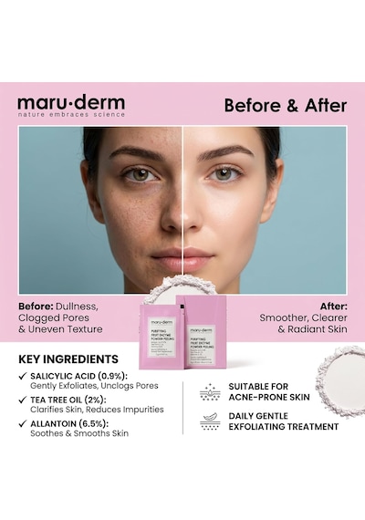 Maruderm Arındırıcı Meyve Enzimli Pudra Peeling 60 G 3 Paketi