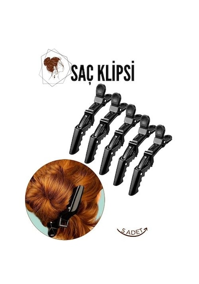 Zenvac Saç Pensi Saç Klipsi 5 Adet Crocodile Design Zenvac29