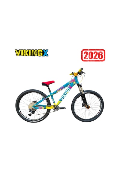 Vikingx Tuff X-25 Dirt Jump Bisiklet Yeşil-sarı Pt315 Siyah