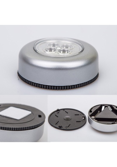 Kablosuz Spot Pilli Dokunmatik Led Lamba 3 Ledli Dolap Lambası(258264208)