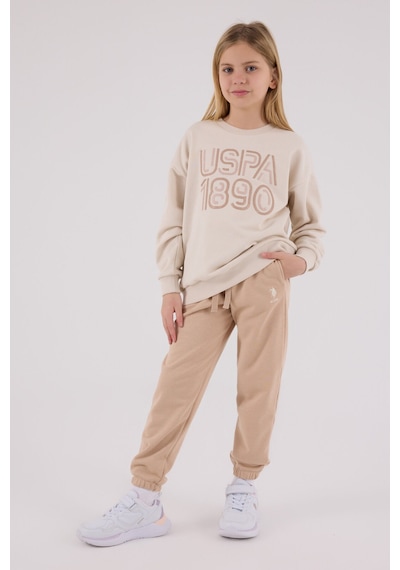 U.S. Polo Assn. U.s. Polo Assn Kız Çocuk Krem Eşofman Takımı Us2311-c-v2 KREM