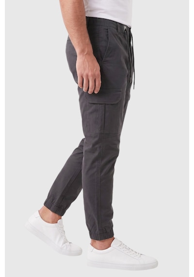Deepsea Erkek Slim Fit Likralı Füme Kargo Cepli Jogger Pantolon İpli Bel Lastikli Paça 2600589