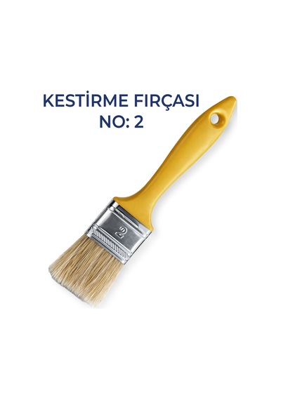 Kestirme Fırçası No:2 Profesyonel Boya Fırçası Hassas Kenar Boyama İçin