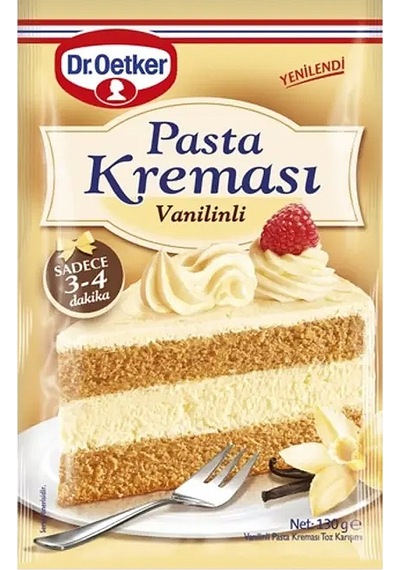 Dr. Oetker Pasta Kreması 130 Gr Vanilinli X 4 Adet