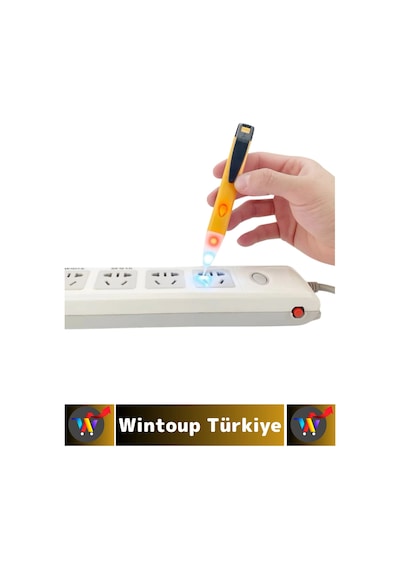 Kompakt Güvenlik Elektrik Kontrol Led Işıklı Hat Tespit Edici Temassız Kablo Priz Voltaj Test Cihazı