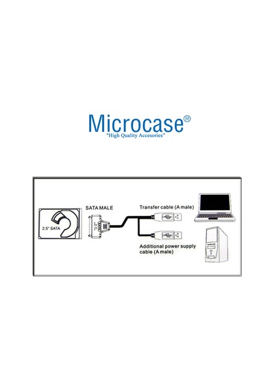 Usb 2.0 To 2.5 Inç Sata Power Destekli Hdd Ssd Çevirici - Al2627