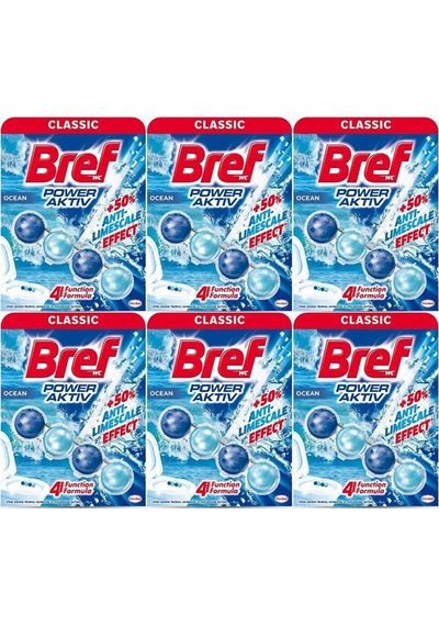 Bref Power Aktiv Klozet Bloğu Okyanus Kokulu 6 Lı Set 6pk 1