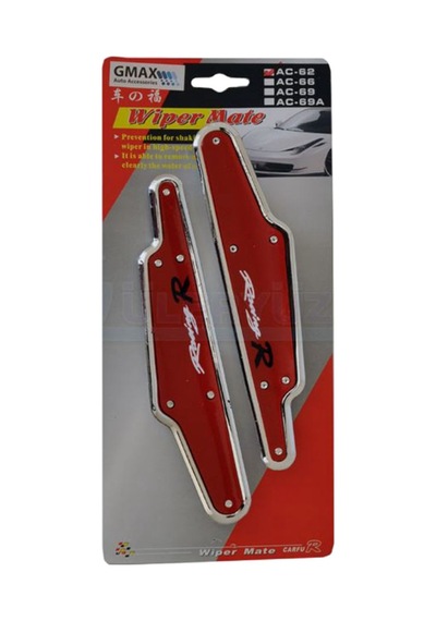 Silecek Rüzgarlığı Üniversal Sportif Aerodinamik Araç Sileceği Spoyleri Kırmızı 2li Set 1 Takım