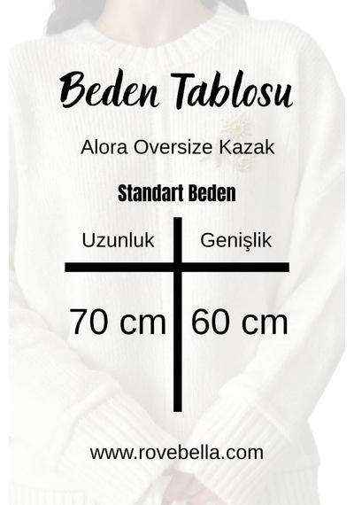 Rovebella Alora Broş Detaylı Oversize Kahverengi Kazak