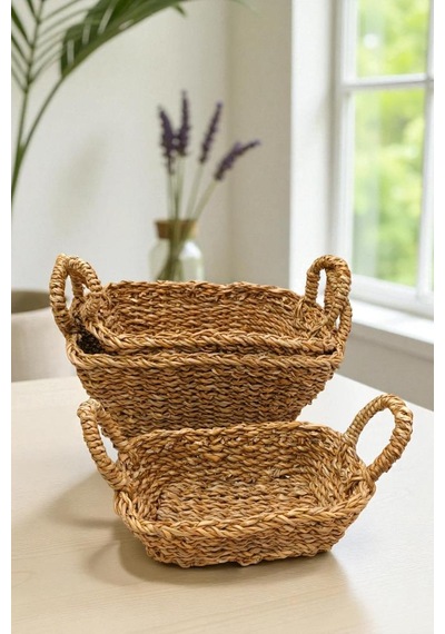 Digithome 3 Lü Naturel Organizer Sepet -pnl-ph26 S/3 Kahverengi