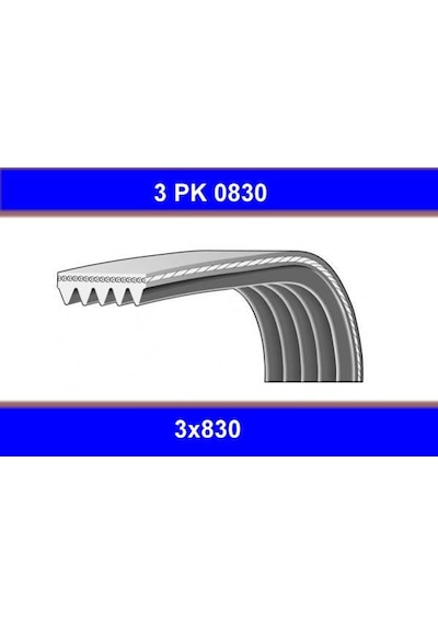 GMB 3PK0830 Kanallı Kayış Ford Escort-SıerraNissan Vanetta