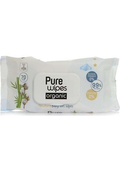 Pure Wipes Pure Baby Organic Yenidoğan Islak Havlu 70 Adet