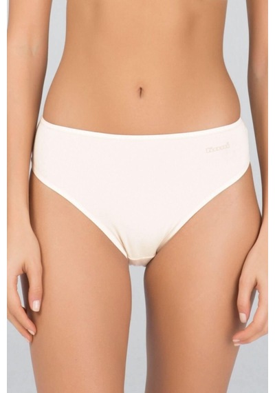 Kom Kadın BK10131 Basic 2'li Pamuk-Modal Slip Külot Beyaz