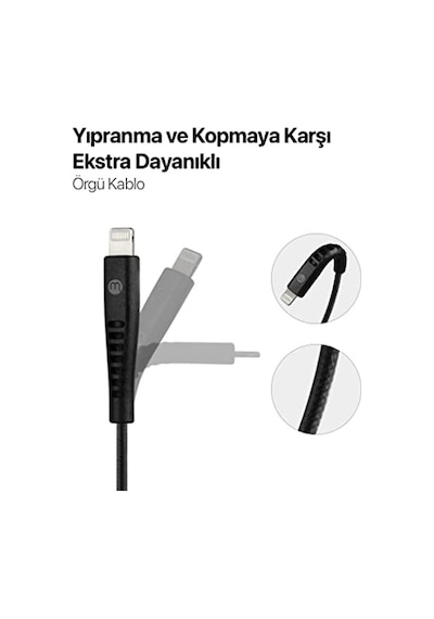 By Ttec Usb-a - İphone Lightning 2a Şarj Kablosu 300cm-siyah - 3dk37s Diğer