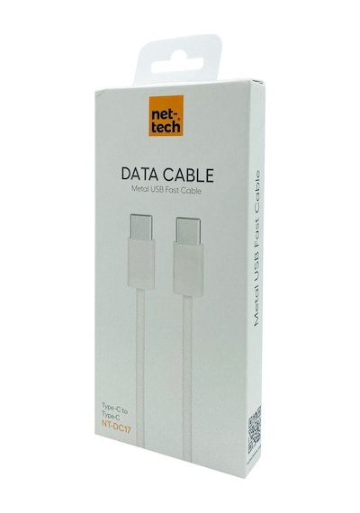 Nettech NT-DC17 60 W İp Örgü Type-c To Type-c Şarj Ve Data Kablosu 100 Cm