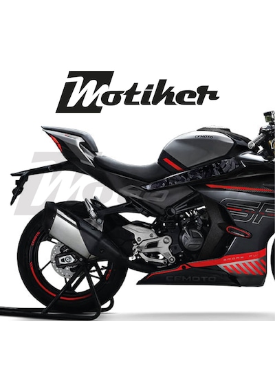 Cfmoto 450sr Orta Şase Forget Karbon Tasarımı Sticker Etiket Mode