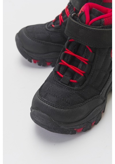 Mnpc Erkek Çocuk Siyah-kırmızı Suya Dayanıklı Microfiber Trekking Bot 25k3b11006274 Siyah-Kırmızı