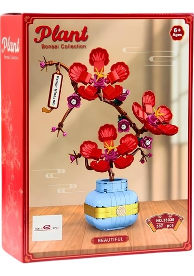 Toys E Toys Plant Bonsai Collection Şeftali Çiçeği Yapı Blok Seti 337 Parça 33038
