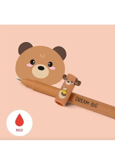Legami Silinebilir Jel Kalem Kırmızı Teddy Bear Çok Renkli