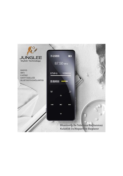 Bluetooth Lu Mp3 Mp4 Çalar Fm Radyolu Şarjlı Mp4 Player Dahili Hoparlör 8gb Hafızalı Müzik Çalar
