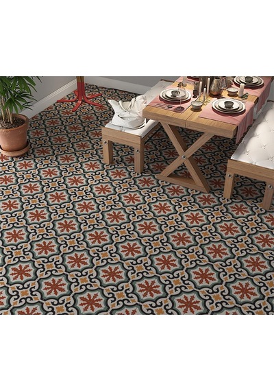 Yer Kaplama Zemin Kaplama Folyosu 65x130 Cm Vintage Tiles