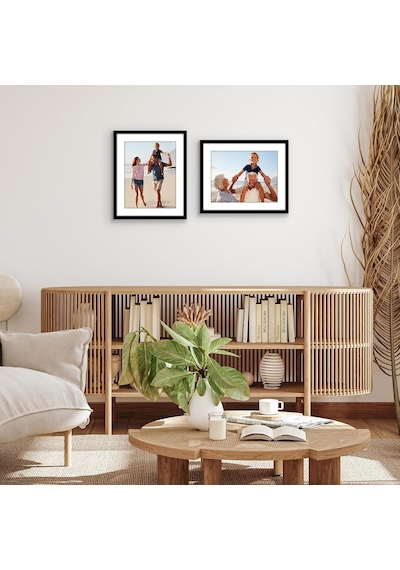 Americanflat 13x16 Resim Çerçevesi 2 İnç Siyah Set - Mat İle 10x13 Resim Çerçevesi Veya 13x16 Mat Olmayan Çerçeve
