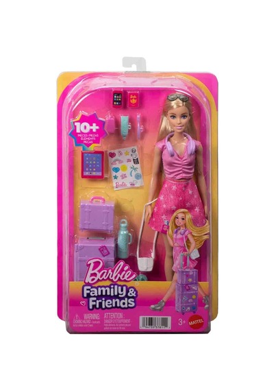 Barbie Aile Ve Arkadaşlar Seyahat Bebeği Ve Aksesuarları