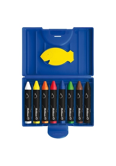 Pelikan Wax Crayons 8'li Sulandırılabilir Mum Boya Plastik Kutulu