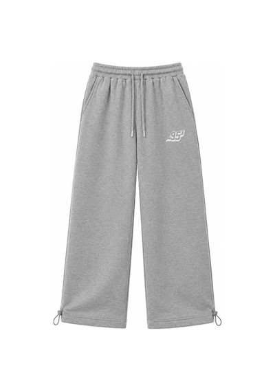 Zaee 95 Nakışlı Ayarlanabilir Paça Baggy Eşofman Altı gri