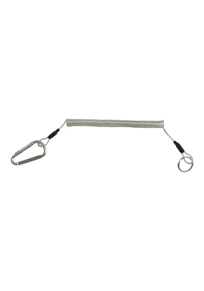 Powerex Spiral Karabinalı Balıkçı Askı Aparatı 21cm Gri