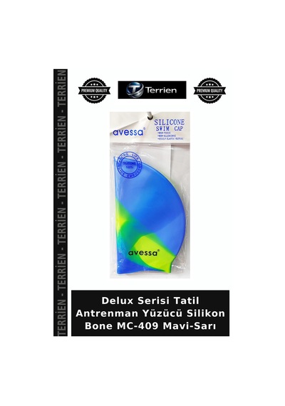 Delux Serisi Tatil Antrenman Yüzücü Silikon Bone Mc-409 Mavi-sarı Çok Renkli